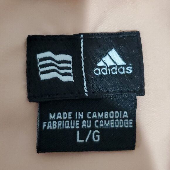 Adidas large pink and white climashell windbreaker short sleeve jacket - Picture 6 of 8